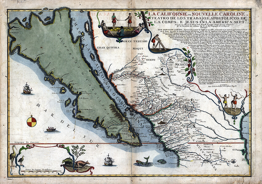 1696 map of Baja California