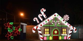 Christmas lights event in Atlixco, Puebla