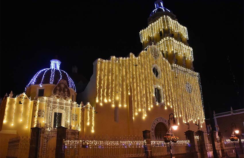 Christmas lights event in Atlixco, Puebla