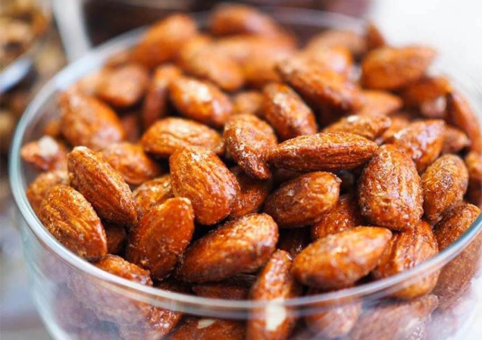 smoked candied almonds