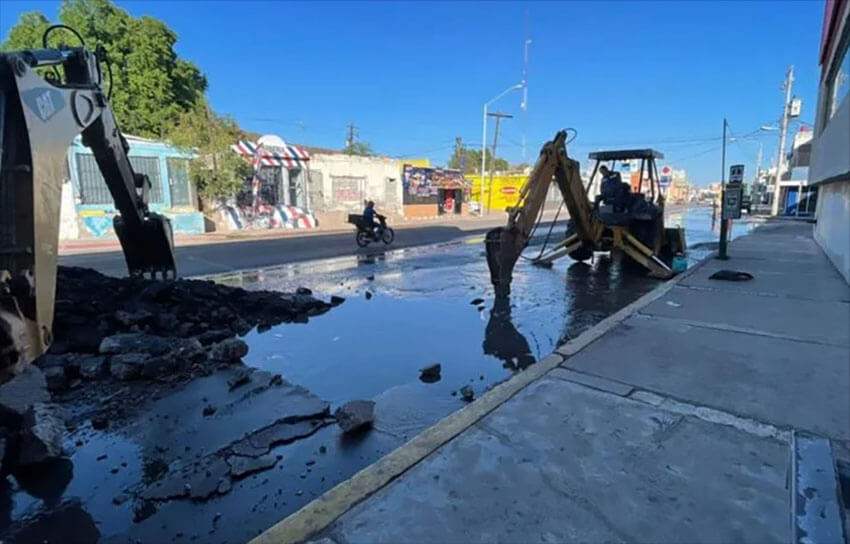 The state water commission stepped in to help fix sewer leaks in Guaymas this past November.