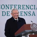 The president at his Monday morning conference.