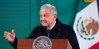 The president speaks at his Wednesday press conference.