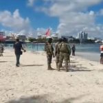 Police and members of the National Guard responded to reports of shots fired.