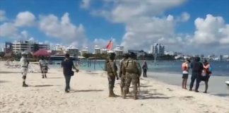 Police and members of the National Guard responded to reports of shots fired.