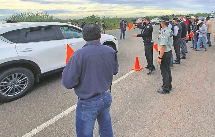 A checkpoint intended to support migrants passing through Sonora.