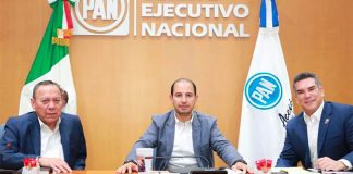 Party leaders Zambrano, Cortés and Moreno