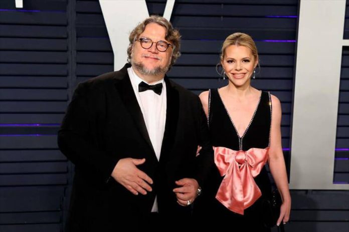 Guillermo del Toro with his Nightmare Alley co-writer (and now-wife) Kim Morgan.