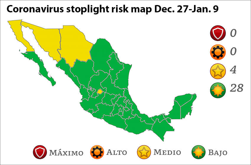 Four states are yellow on the new coronavirus map.