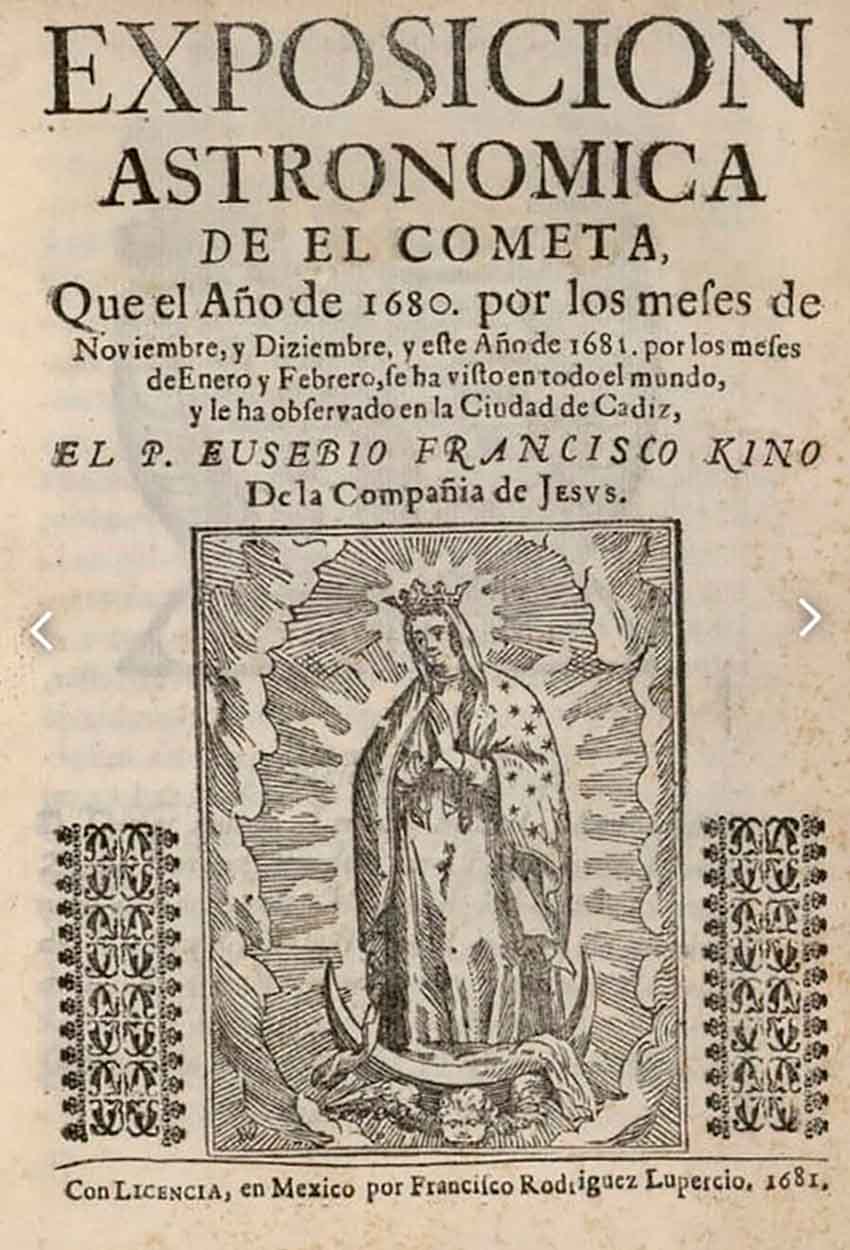 Book on Great Comet of 1680 by Eusebio Kino