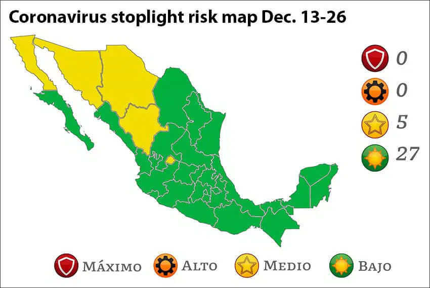 The current federal coronavirus risk map