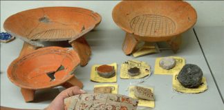 Artifacts related to a Mexica 'New Fire' ceremony.