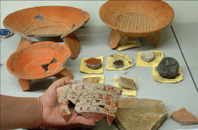 Artifacts related to a Mexica 'New Fire' ceremony.