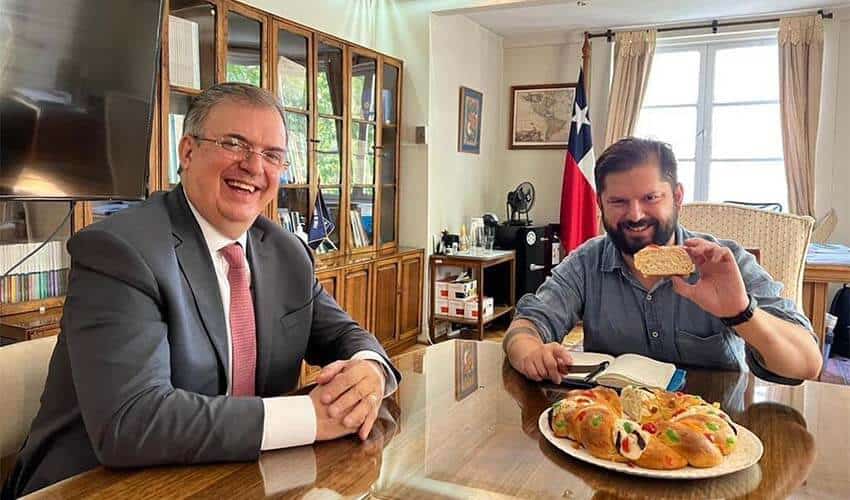 Marcelo Ebrard and Chile's Gabriel Boric