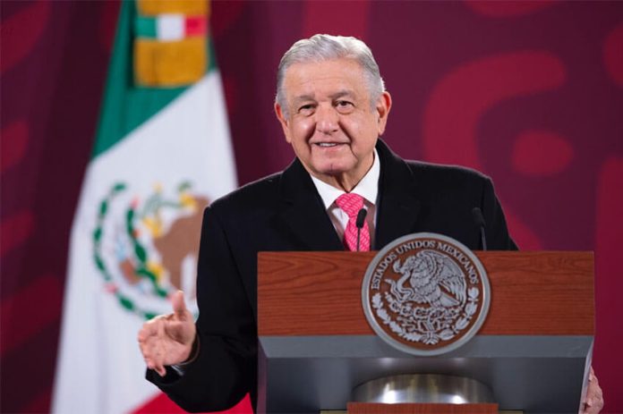 President López Obrador at his Monday morning press conference.