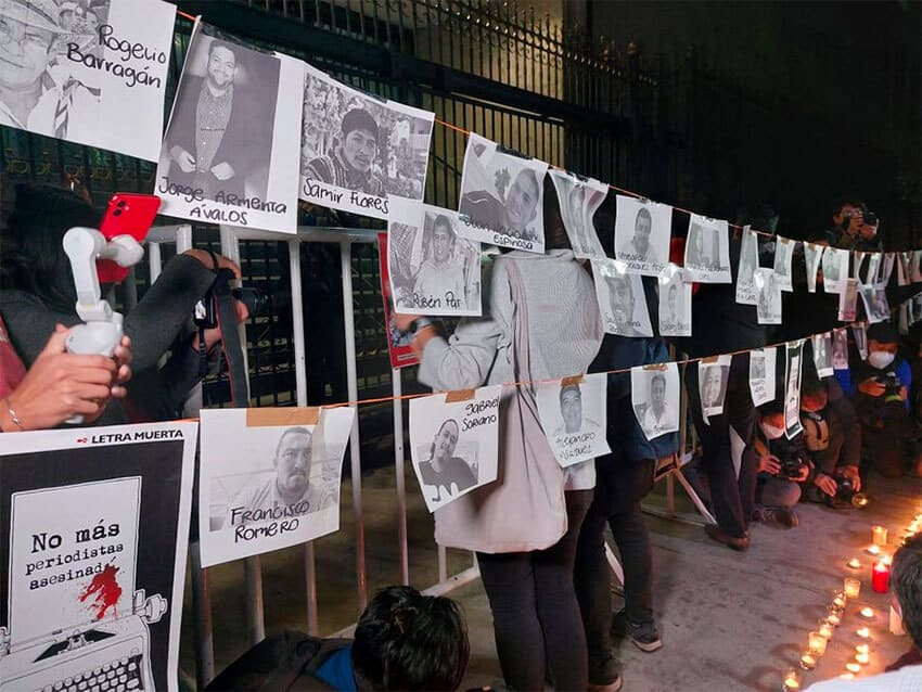 Photos of murdered journalists