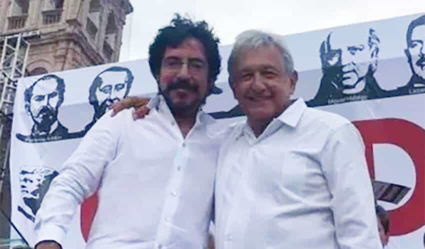 President López Obrador has drawn criticism for defending Salmerón, left.