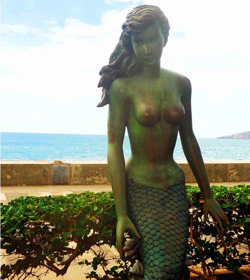 Mermaid statue in Mazatlan