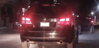 dog dragged through streets of Las Bovedas, Hidalgo