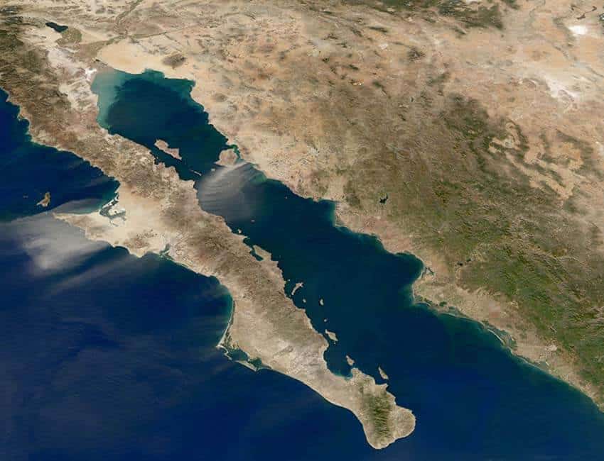 NASA image from space of Gulf of California