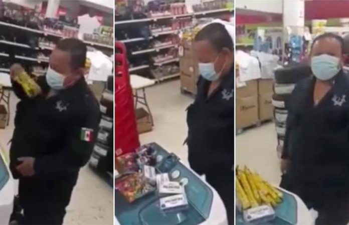 Tabasco cop caught on video shoplifting