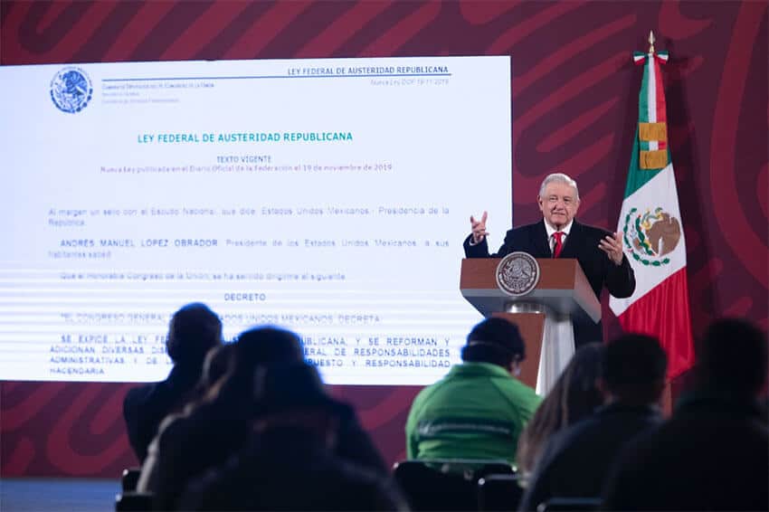 President López Obrador criticized at ex-president for taking a private sector job at a press conference in January.