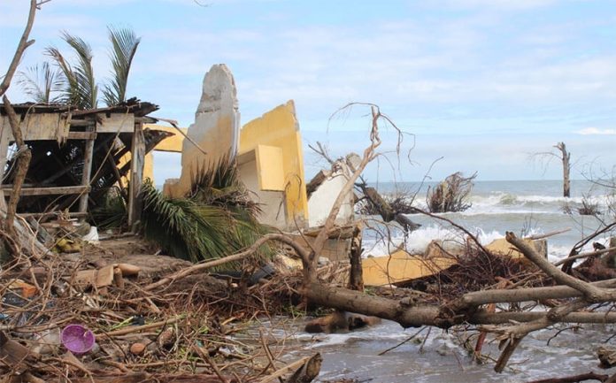 The village of El Bosque has lost more than a third of its homes to the sea.