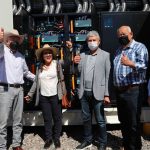 US Ambassador Salazar, second from left, at the La Toba solar energy project