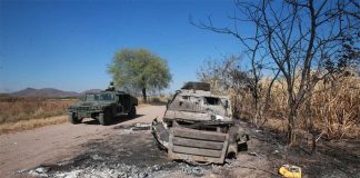 The army's Sand Cat was a total loss, but thanks to the vehicle's army, no soldiers died in the blast.