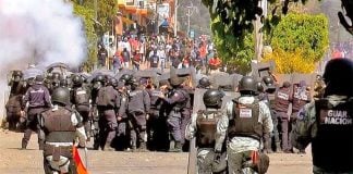 Tuesday's confrontation in Uruapan.