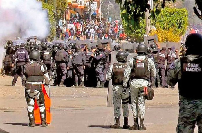 Tuesday's confrontation in Uruapan.