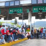 Toll plaza takeover in Mexico