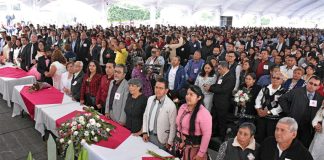 A previous edition of a collective wedding in Nezahualcóyotl.