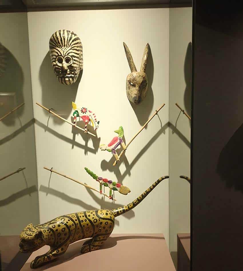 Nahua masks and ceremonial items