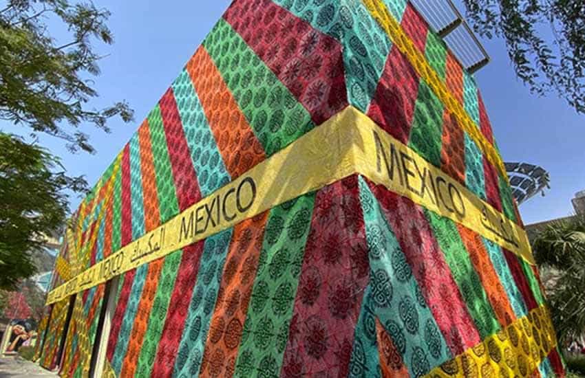 Artisans' enormous crocheted canopy on display at Dubai's World Expo