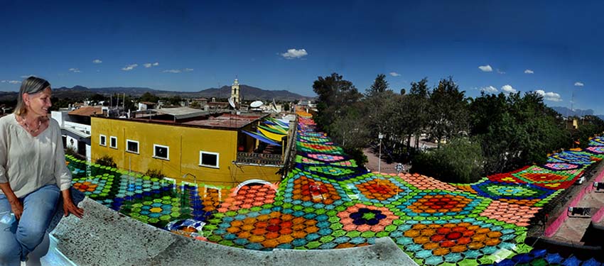 crocheted canopy over Etzatlán, Jalisco