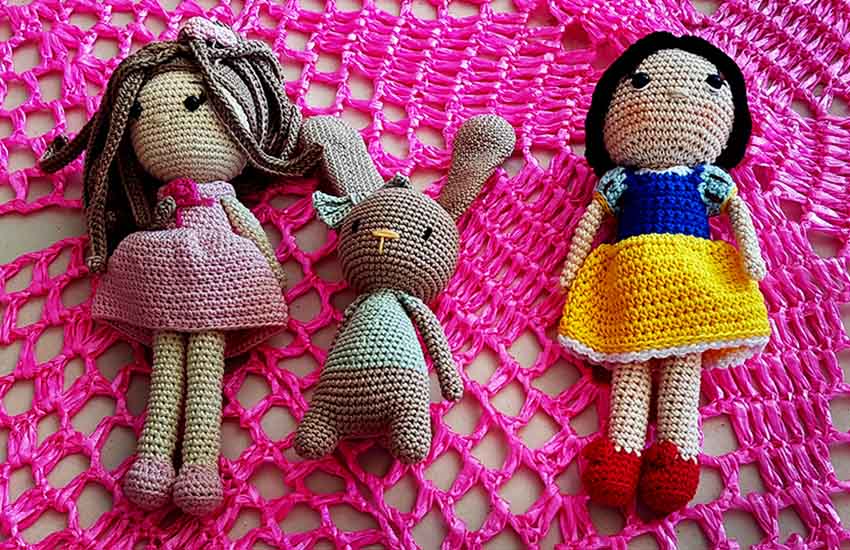Crocheted dolls by Cielo Tejido in Jalisco