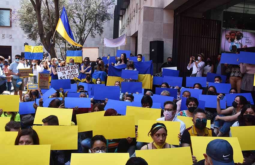 Mexican protest of invasion of Ukraine