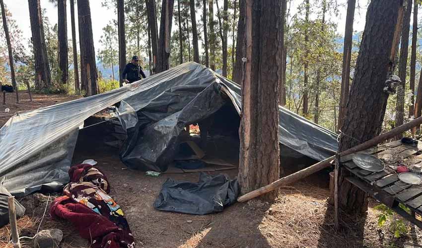 Los Correa cartel encampment in Michoacan