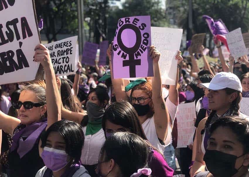 International Women's Day march 2022 Mexico City