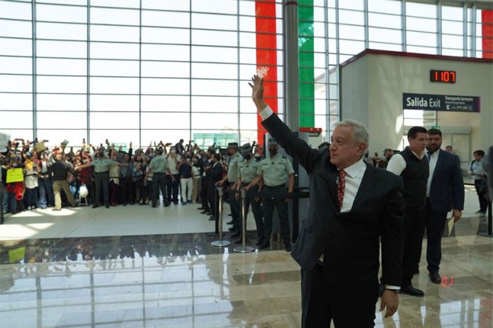 President López Obrador gave his Monday morning press conference at the opening of Felipe Ángeles International Airport (AIFA).