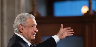 President López Obrador at his Monday press conference.