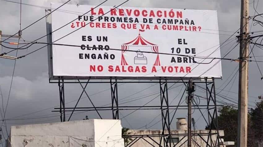 The opposition has its own billboards