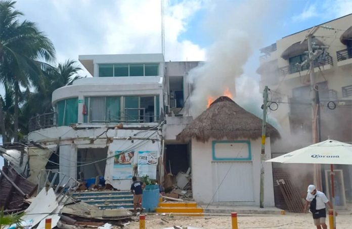 Kool Beach Club after Monday's explosion.