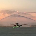 The first flight to depart from the Felipe Ángeles airport