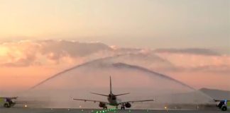 The first flight to depart from the Felipe Ángeles airport