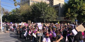 At least 10,000 marched in Guadalajara on Tuesday.