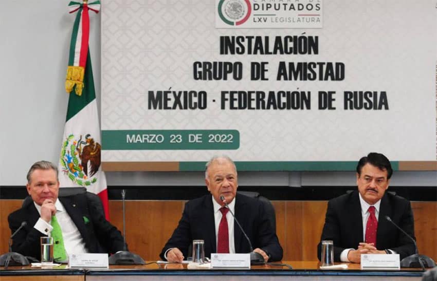 The creation of the Mexico-Russia friendship group on Wednesday drew criticism from Citizens' Movement party legislators, as well as U.S. Ambassador Ken Salazar.