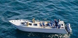 A narco boat carrying drugs from South America to Mexico.
