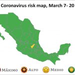 Only Querétaro remains medium-risk yellow on the most recent pandemic risk map.